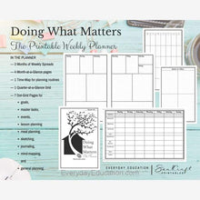 Load image into Gallery viewer, Doing What Matters Printable Planner - eBook