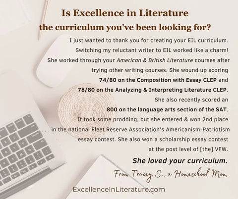 Testimonial for Excellence in Literature